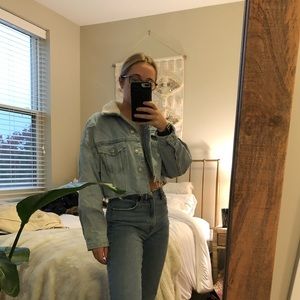 Zara cropped denim jacket